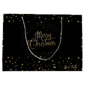 ウィンター ホリデー ウィッシュ XMAS オーダーメイド ラグジュアリー ラージペーパーバッグ (裏面)