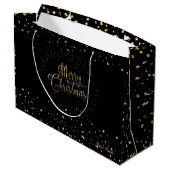 ウィンター ホリデー ウィッシュ XMAS オーダーメイド ラグジュアリー ラージペーパーバッグ (裏面アングル)