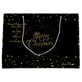 ウィンター ホリデー ウィッシュ XMAS パーソナライズ ラグジュアリー ラージペーパーバッグ