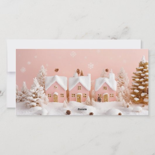 ウィンター ホリデー カード3 写真 コラージュ シーズンカード (裏面)