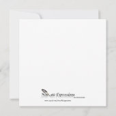 ウィンター・ホワイト・アンド・ブルー・ミュージック・クリスマス・パーティ 招待状 (裏面)