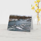 ウィンター ホワイト ウォーター カード (黄色い花)