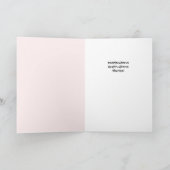 ウィンター・ホワイト・フローラル - どうもありがとう グリーティングカード (内部)