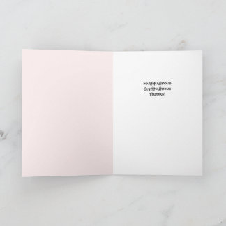 ウィンター・ホワイト・フローラル - どうもありがとう グリーティングカード