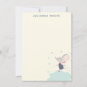 ウィンター・マウス・アイススケーター・ホリデー・パーソナライズド ノートカード (正面)