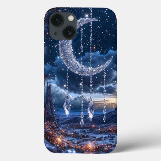 ウィンター・ムーン・アート 神秘的な凍った夜 Case-Mate iPhoneケース (裏面)