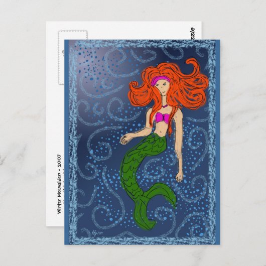 ウィンター・メルメイド・ポストカード ポストカード (正面/裏面)