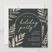 ウィンター ラウレル ホリデー パーティー 招待状 (正面)