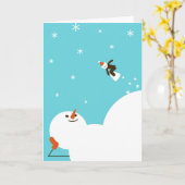 ウィンター·ラバーズ·ホリデー カード (黄色い花)