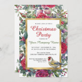 ウィンター・ローズの花輪　クリスマス・イブ・パーティー 招待状 (正面/裏面)