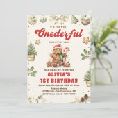 ウィンター ワンダフル グリーン クリスマス クッキー バースデー 招待状 (スタンド正面)