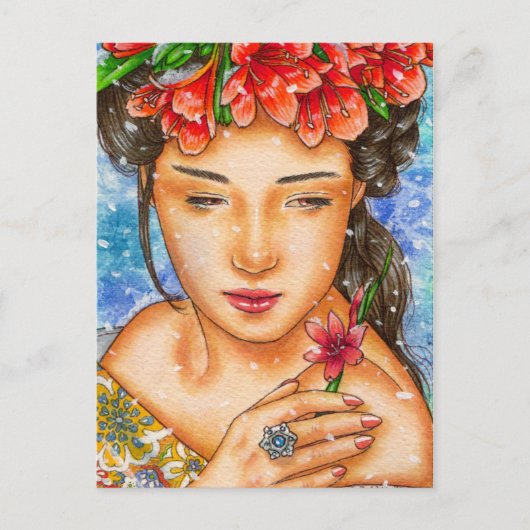 "ウィンター・ワンダーズ:カフィル・リリー" 冬のテーマのポストカード シーズンポストカード (正面)