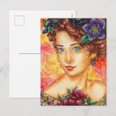 "ウィンター・ワンダーズ:ヘレボア" 冬のテーマのポストカード シーズンポストカード (正面/裏面)