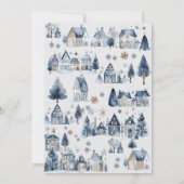 ウィンター・ワンダーランドのクリスマスハウス お誕生日 招待状 (裏面)