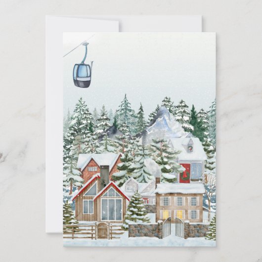 ウィンター・ワンダーランドのクリスマス・ビレッジ シーズンカード (正面)