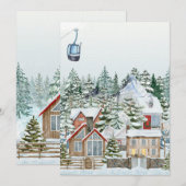 ウィンター・ワンダーランドのクリスマス・ビレッジ シーズンカード (正面/裏面)