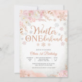 ウィンター ワンダーランドの誕生日招待状 招待状 (正面)