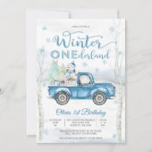 ウィンター ワンダーランドの誕生日招待状 招待状 (正面)