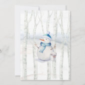 ウィンター ワンダーランドの誕生日招待状 招待状 (裏面)