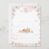 ウィンター ワンダーランドの誕生日招待状 招待状 (裏面)