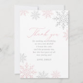 ウィンター・ワンダーランドの輝き 誕生日お礼カード 招待状 (正面)