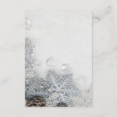 ウィンター・ワンダーランドの銀の雪のタイポグラフィの詳細 エンクロージャーカード (裏面)