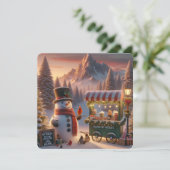 ウィンター・ワンダーランドの雪だるまのホットチョコレート・カー シーズンカード (スタンド正面)
