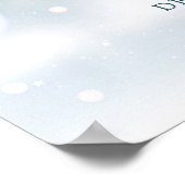 ウィンター・ワンダーランドの雪のウェディング・ウェルカムサイン ポスター (角)