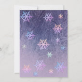 ウィンター・ワンダーランドの雪の結晶会社のホリデーパーティー 招待状 (裏面)