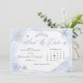 ウィンター ワンダーランドの雪の結晶 お知らせ 招待状 (スタンド正面)