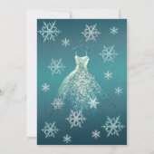 ウィンター・ワンダーランドの雪の結晶　キンセアニエラ 招待状 (裏面)