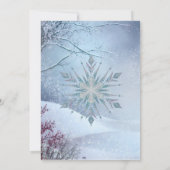 ウィンター ワンダーランド ウェディング セーブザデート (裏面)