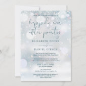 ウィンター ワンダーランド エバーフター パーティー 結婚式の誓い 招待状 (正面)