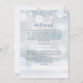 ウィンター ワンダーランド エバーフター パーティー 結婚式の誓い 招待状 (裏面)