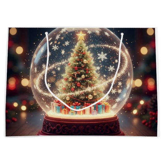 ウィンター ワンダーランド ギフト バッグ ラージペーパーバッグ (正面)