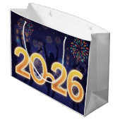 ウィンター ワンダーランド ギフト バッグ ラージペーパーバッグ (裏面アングル)