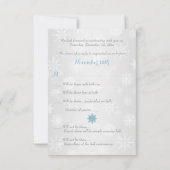 ウィンター・ワンダーランド、クリスタル・バックル・インビテーション3 - 出席確認の御返事 出欠カード (裏面)