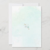 ウィンター ワンダーランド グリーン スノーフレーク 1歳 誕生日招待状 招待状 (裏面)