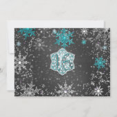 ウィンター・ワンダーランド スイート16パーティー フォト招待状 招待状 (裏面)