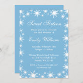 ウィンター・ワンダーランド スイート16 バースデー・パーティー 招待状 (正面/裏面)