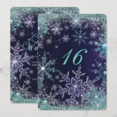 ウィンター ワンダーランド スノーフレーク インビテーション (正面/裏面)