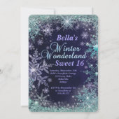 ウィンター ワンダーランド スノーフレーク インビテーション (裏面)