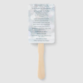 ウィンター ワンダーランド スノー ウェディング プログラム ハンド ファン (裏面)