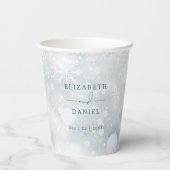 ウィンター ワンダーランド スノー ウェディング 紙コップ (裏面)