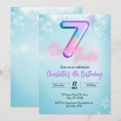 ウィンター ワンダーランド スリーパー パーティー 招待状 (正面/裏面)