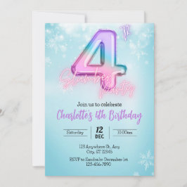 ウィンター ワンダーランド スリープオーバー パーティー 招待状