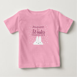 ウィンター・ワンダーランド・バニー 1歳の誕生日 ベビーTシャツ