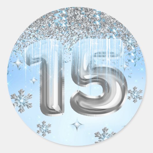 ウィンター ワンダーランド バルーンズ キンセアニエラ ラウンドシール (正面)