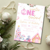 ウィンター・ワンダーランド・バースデー・パーティー招待状　クリスマス 招待状