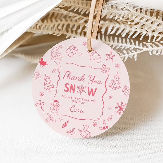 ウィンター・ワンダーランド・バースデー・パーティー・ギフトタグ フェイバータグ